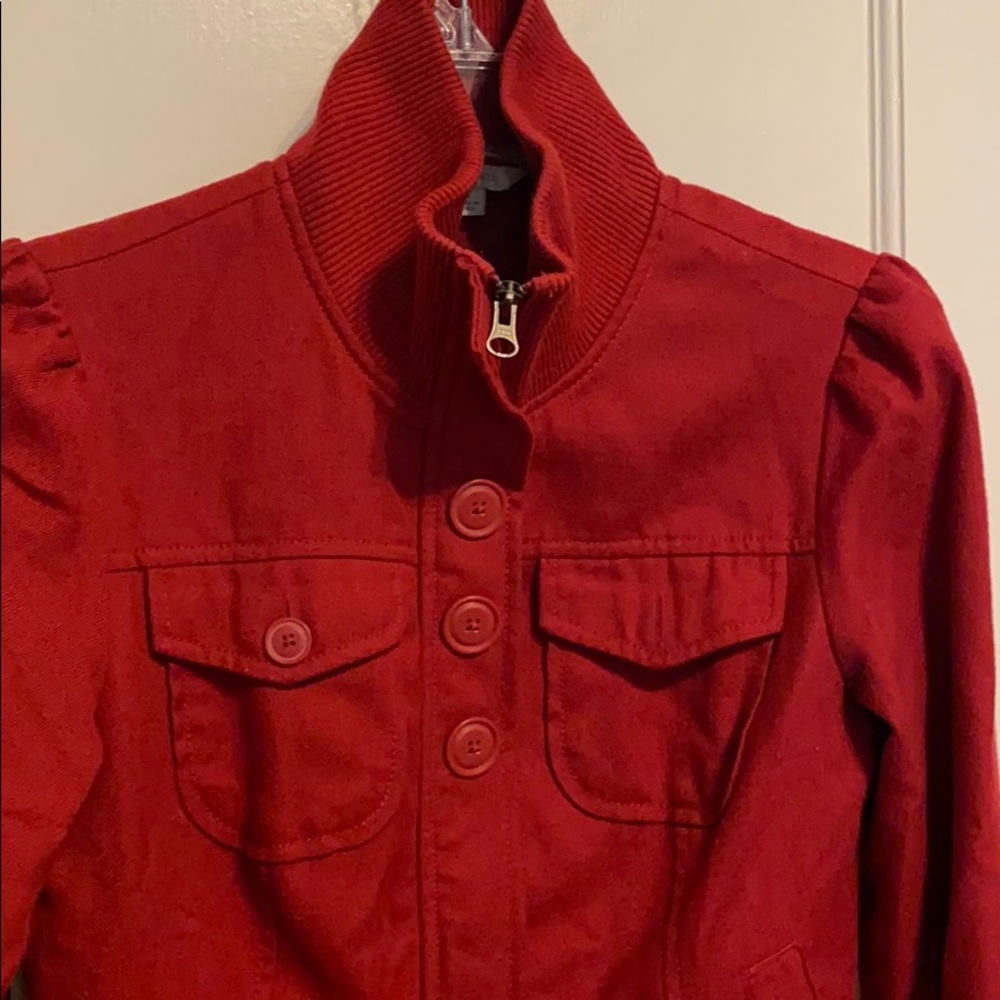 Red fall jacket - Picture 3 of 4